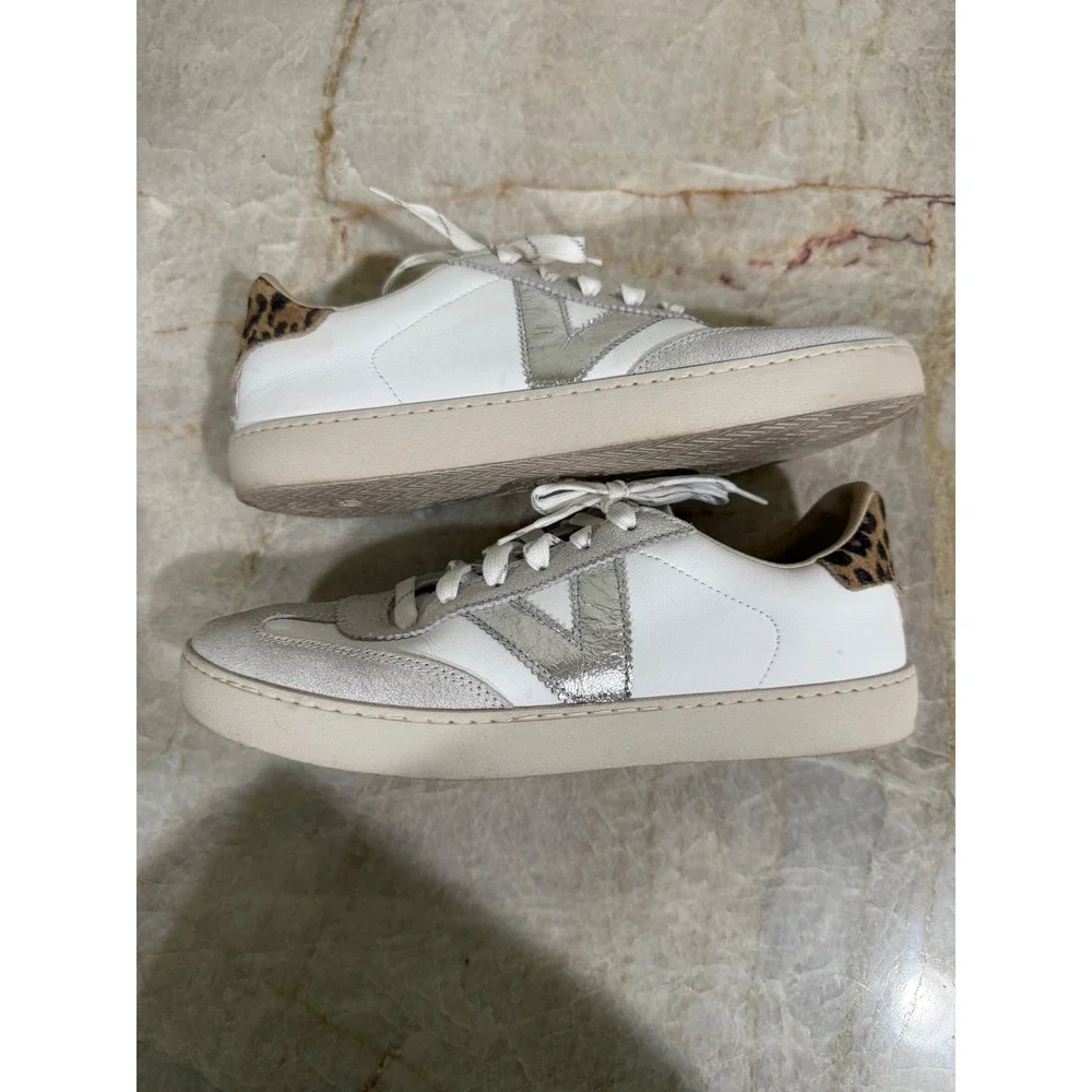 Victoria Berlin Ciclista White Silver Leopard Sneakers Women's 10